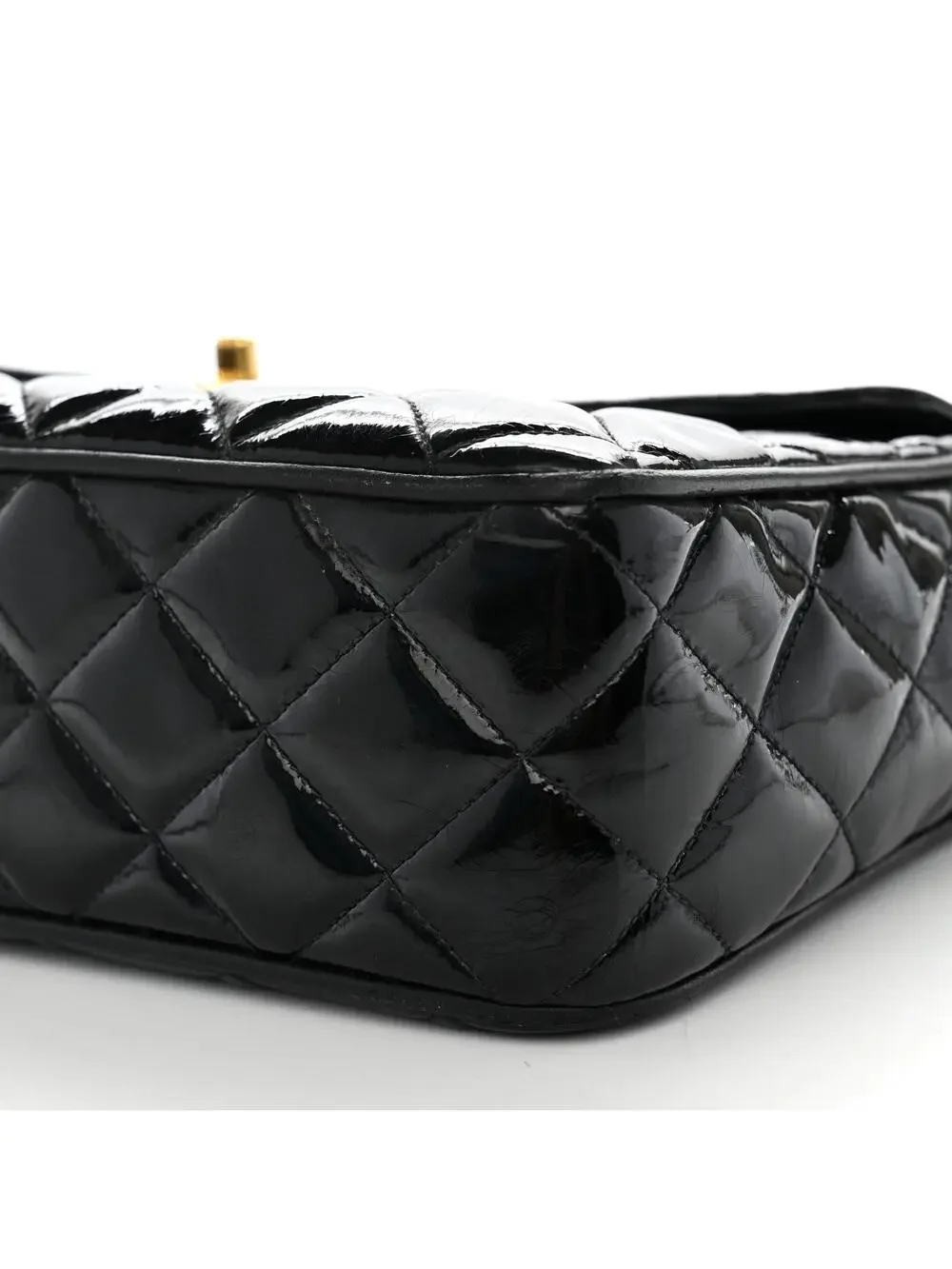Chanel Patent Quilted Cc Camera Case #333289C14B